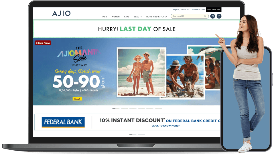 ajio landing page