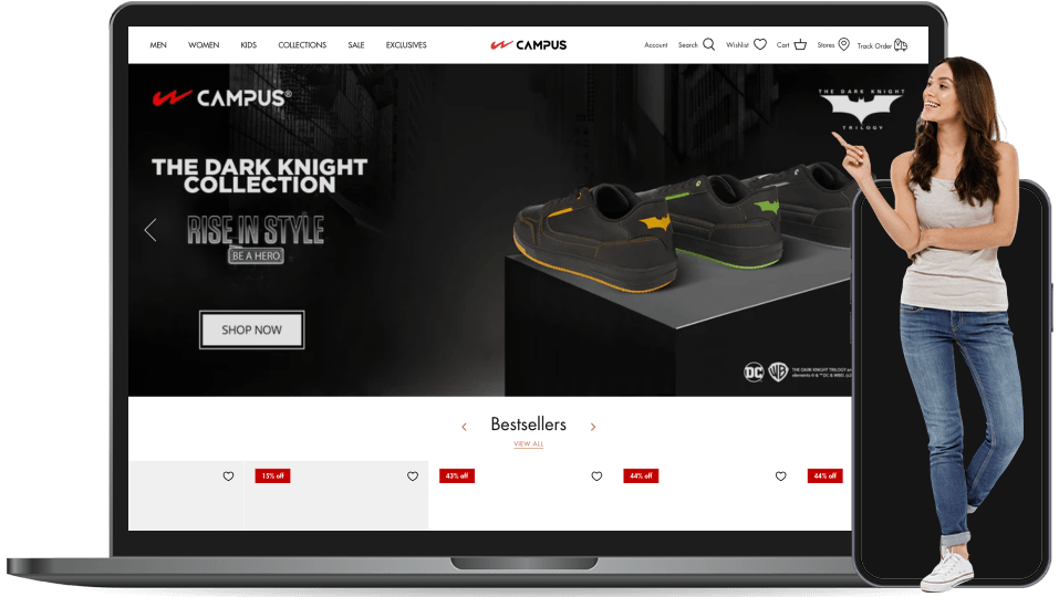 campus shoes landing page