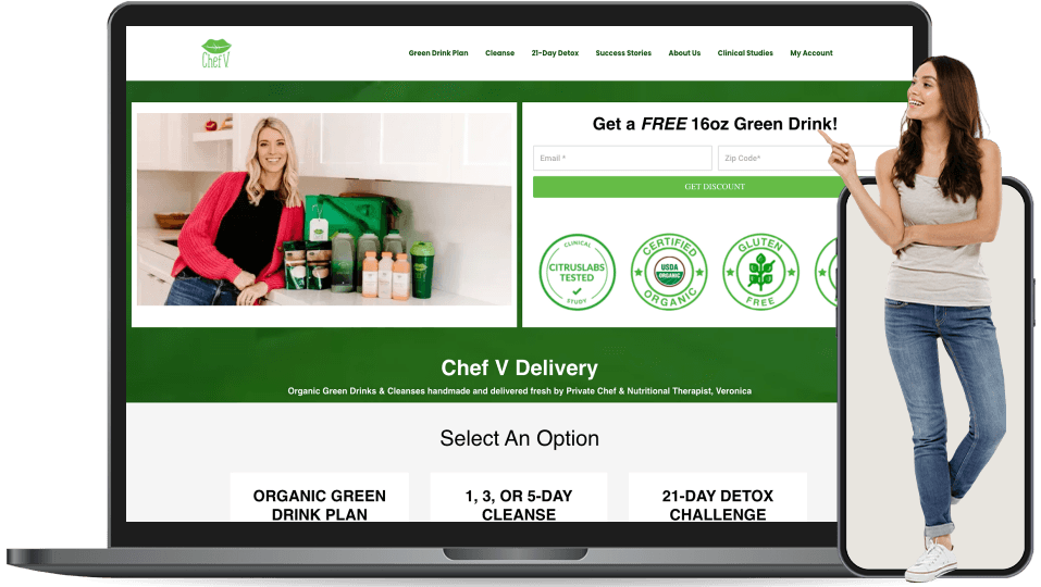 chef v landing page