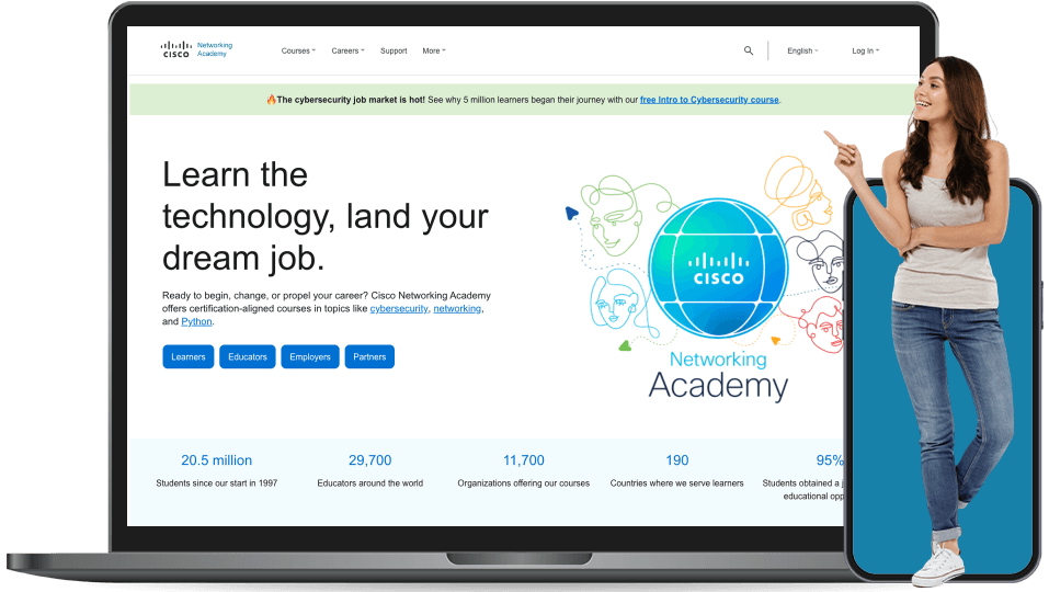 cisco networking academy landing page