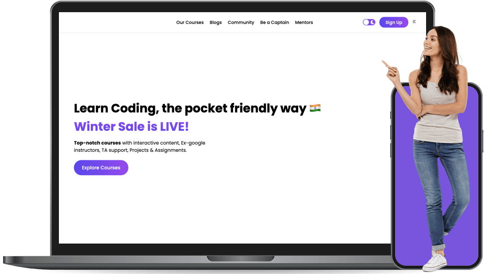 coding minutes landing page