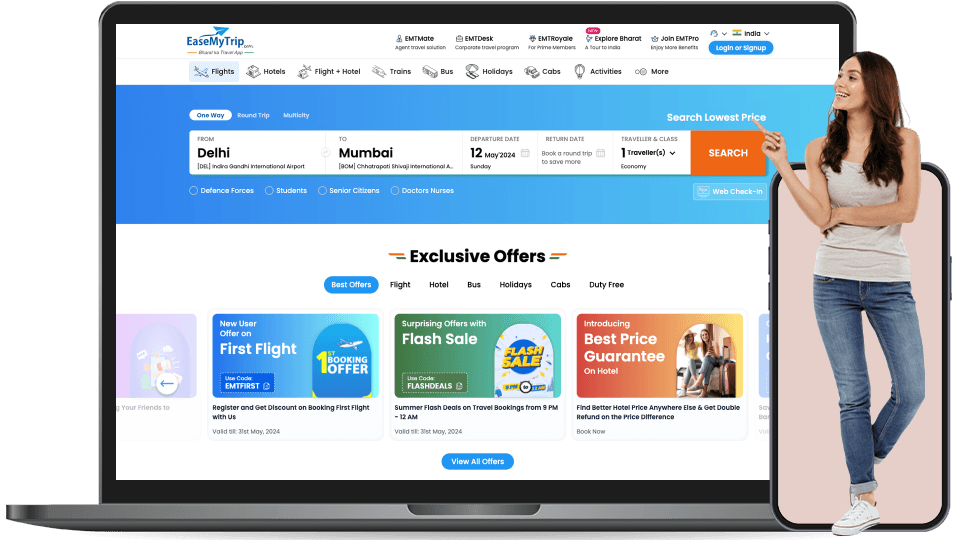 easemytrip landing page