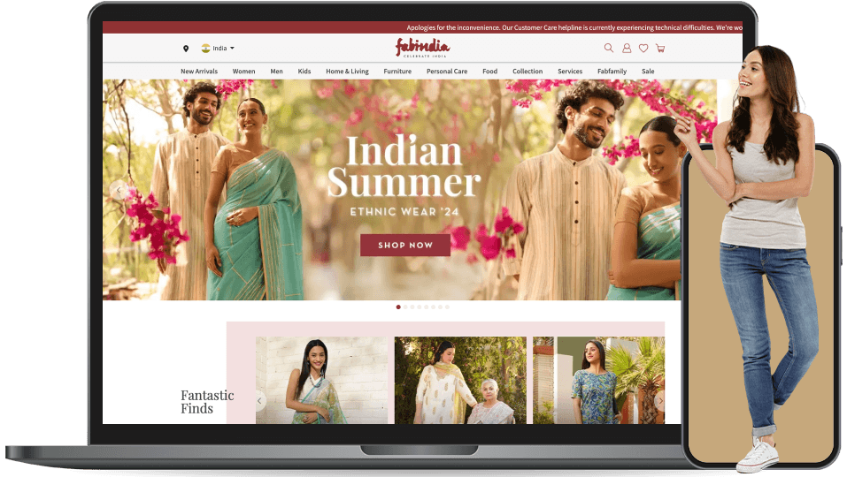 fabindia landing page