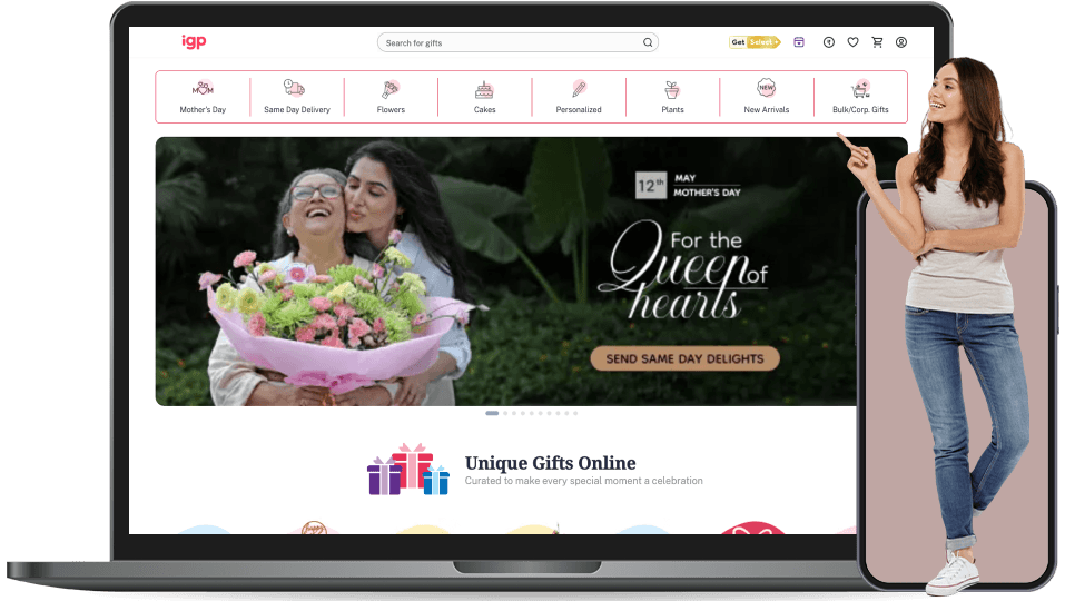 indian gifts portal landing page