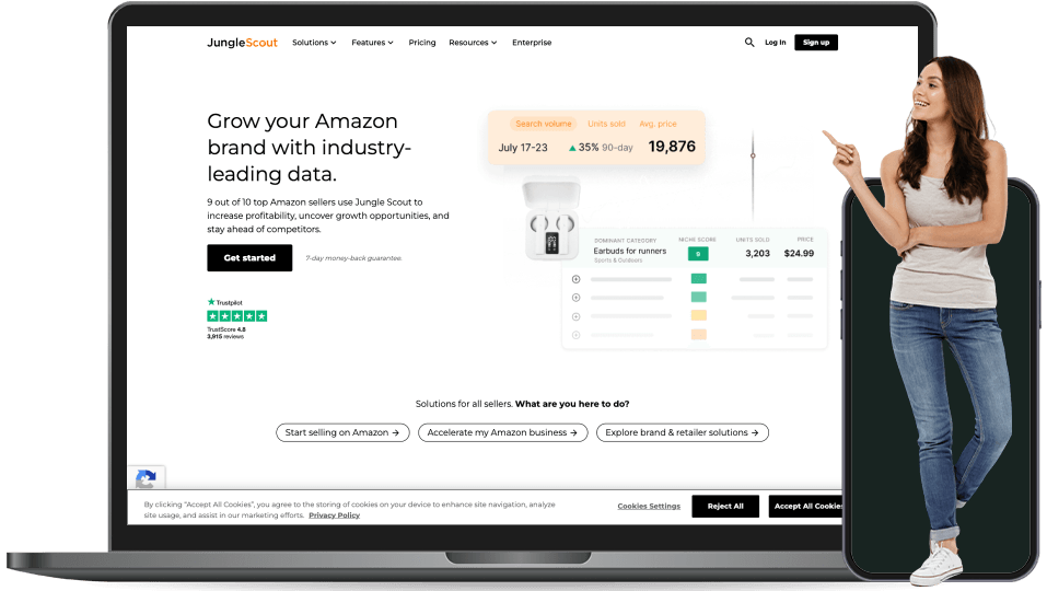 junglescout landing page