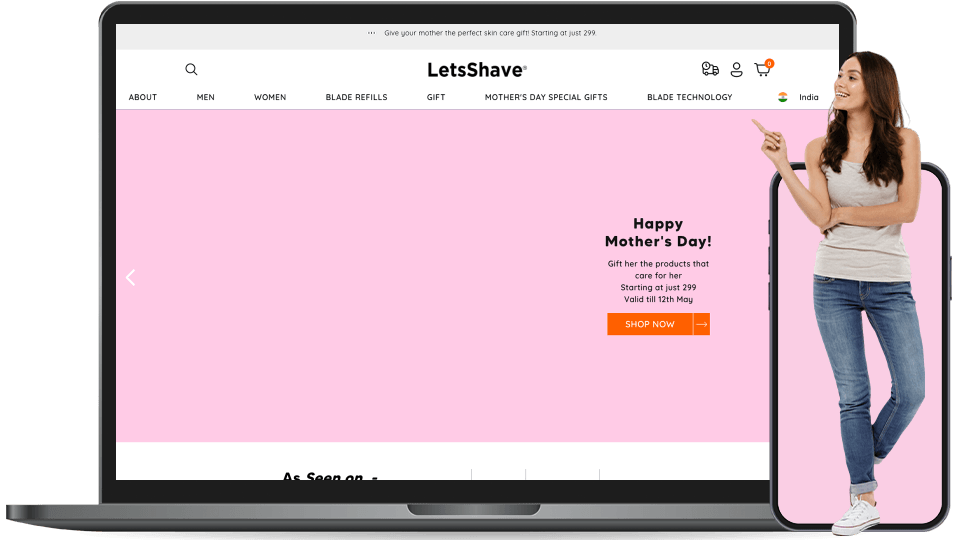 letsshave landing page