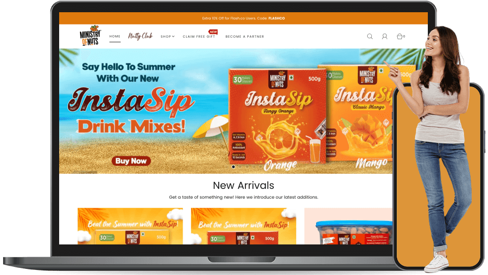 ministry of nuts landing page