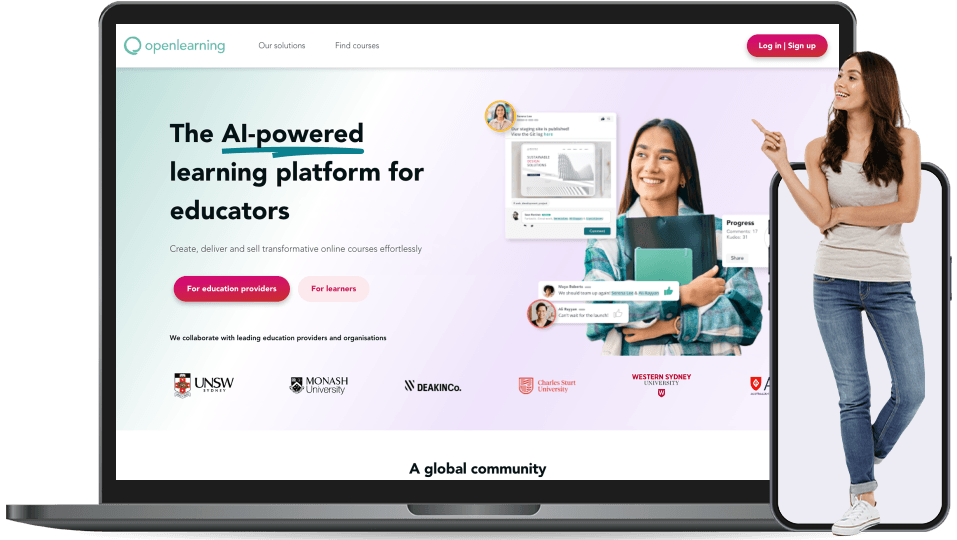 openlearning landing page