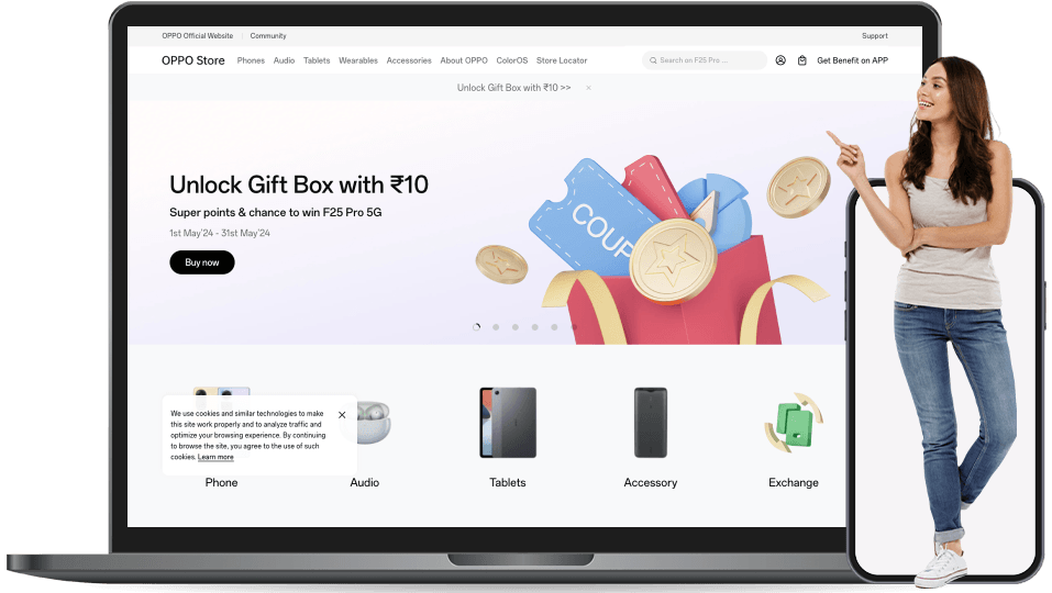 oppo landing page