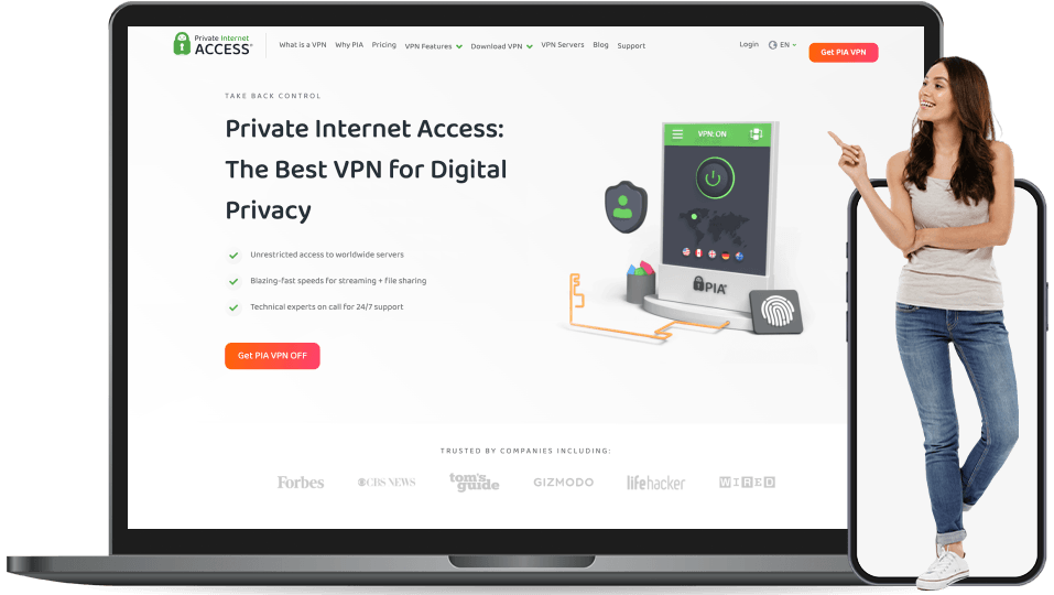 private internet access landing page