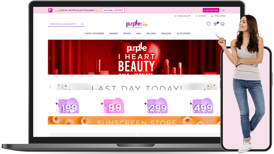 purplle landing page