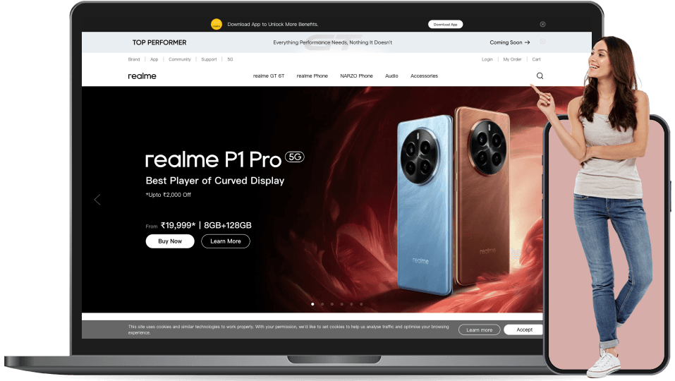 realme landing page