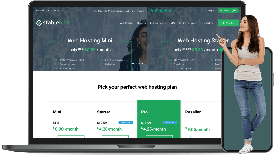 stablehost landing page