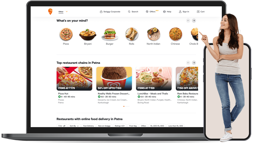 swiggy landing page