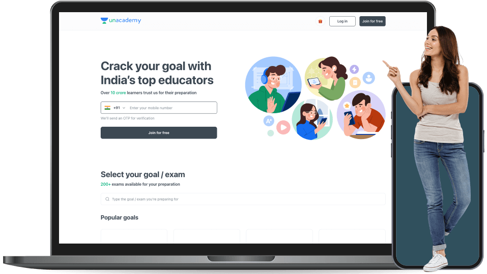 unacademy landing page