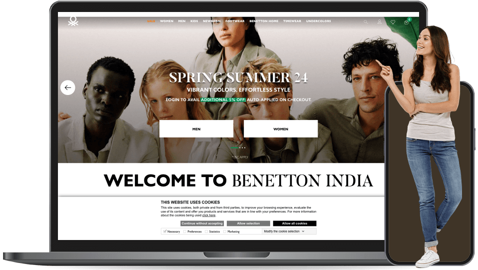 united colors of benetton landing page